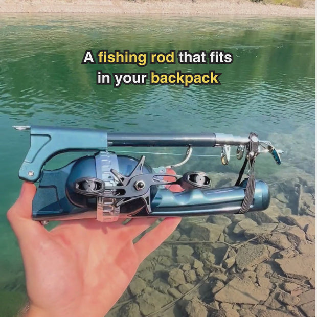 compact fishing pole for backpacking Foldable Rod – & Portable Musky Crank Abu Garcia Black Max Color:Smokin' Silver The smooth guide rings